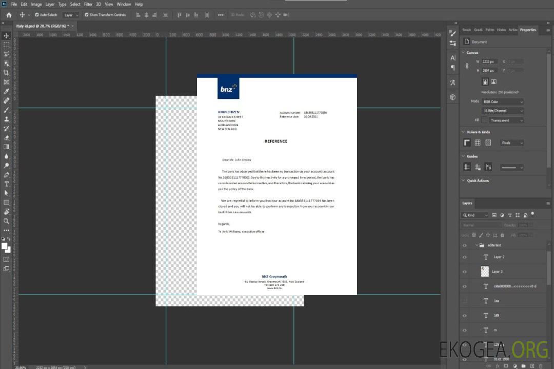 Référence Nouvelle , Zélande , BNZ , closure template